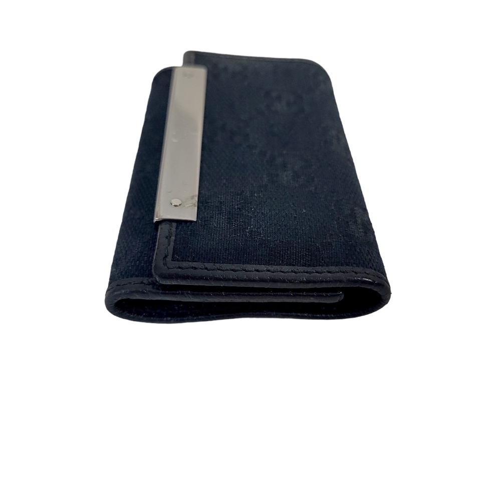 Gucci Black Monogram Trifold 6 Ring Keyholder Wallet - Picture 7 of 9